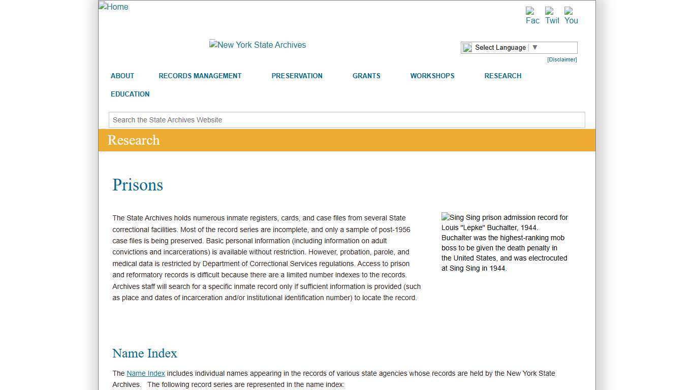 Prisons | New York State Archives